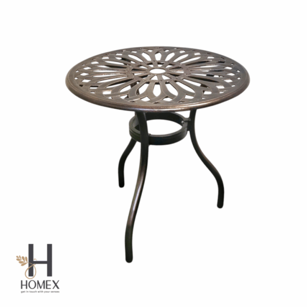 Cast Aluminum 2 chair 1 table set outdoor patio rooftop usable - Image 2