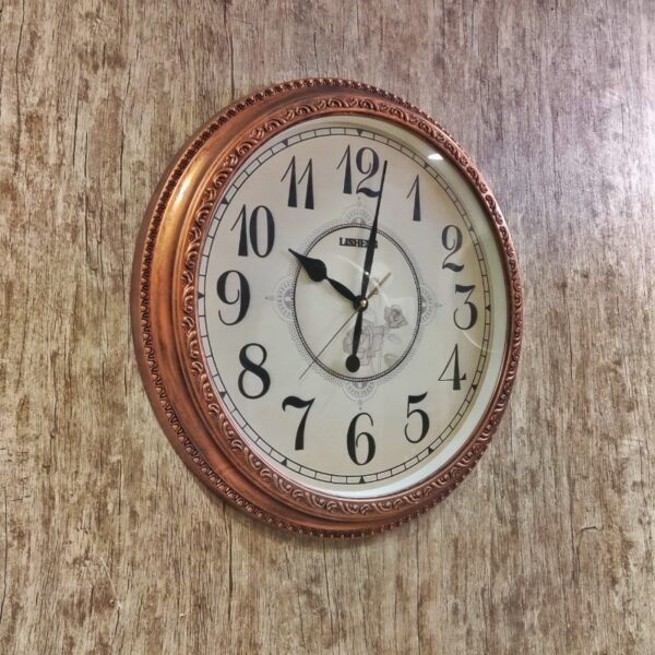 Fiber frame decorative wall clock
