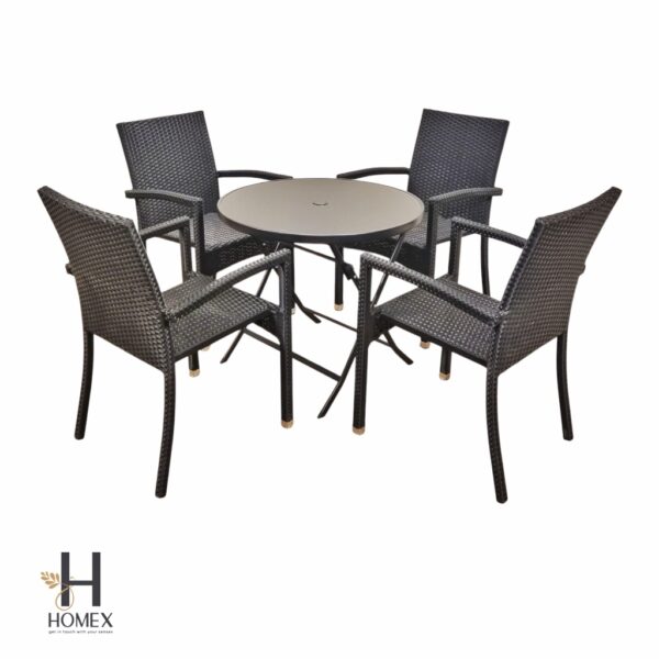 Garden 4 chair 1 table set outdoor patio rooftop usable