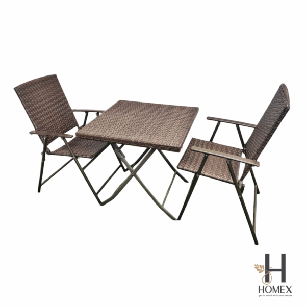 Weatherproof 2 chair 1 table set outdoor patio rooftop usable