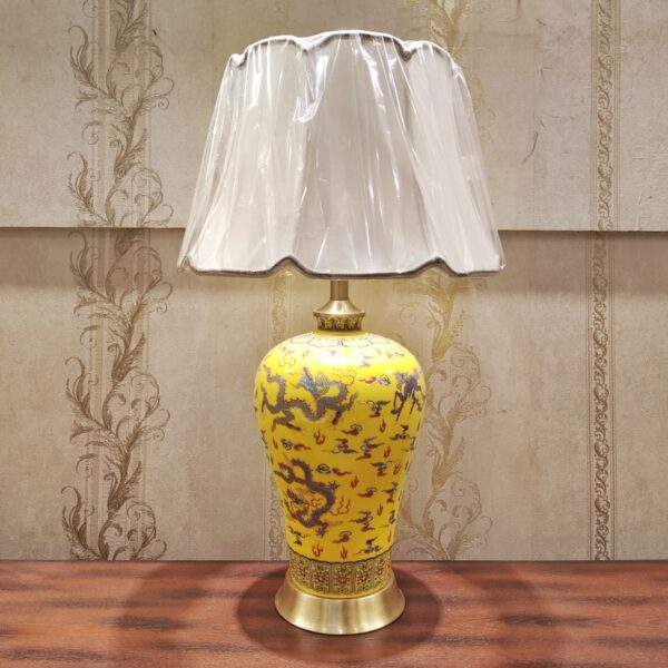 Porcelain Body High Quality Printed Table Lamp