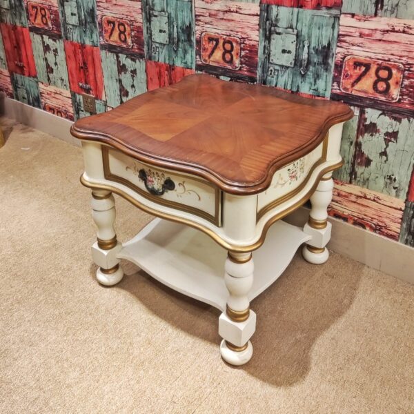 Solid Wood Multi Drawer Corner Table