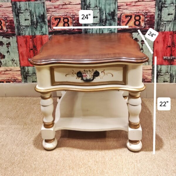 Solid Wood Multi Drawer Corner Table - Image 3