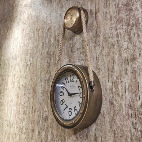 Metal Frame Vintage Style Roof Wall Clock