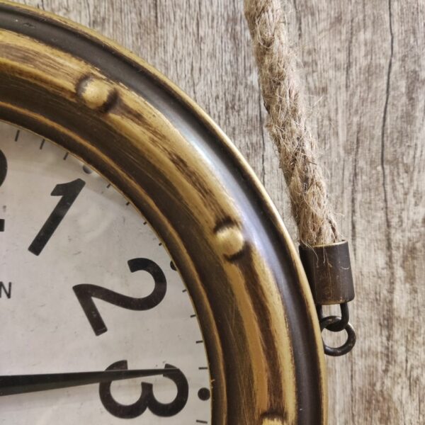 Metal Frame Vintage Style Roof Wall Clock - Image 2