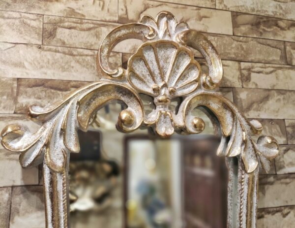 Heavy Fiber Frame Victorian Design Decorative Wall Mirror - Image 2