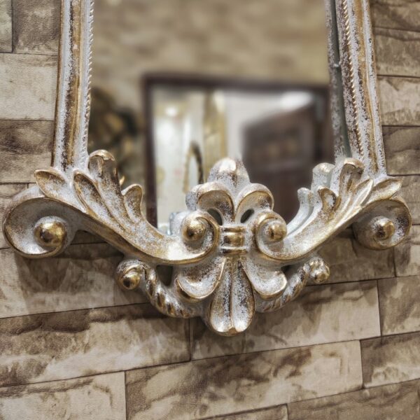Heavy Fiber Frame Victorian Design Decorative Wall Mirror - Image 3