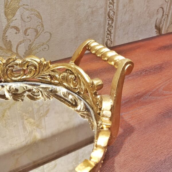 Heavy Fiber Victorian Design Decorative Tray Small - Image 3