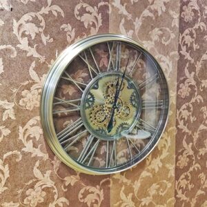 Metal frame Vintage design wall clock