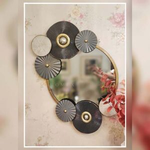 Metal frame decorative mirror