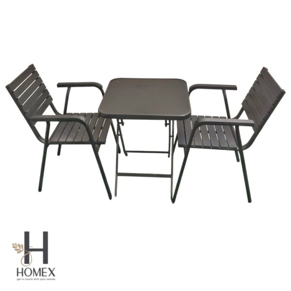 Weatherproof 2 chair 1 table set outdoor patio rooftop usable