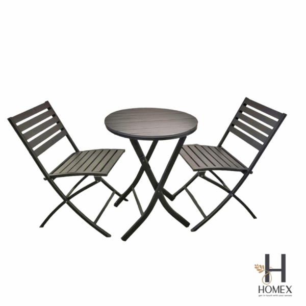 Weatherproof 2 chair 1 table set outdoor patio rooftop usable