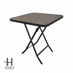 Tempered Glass Foldable Garden Table 80 CM