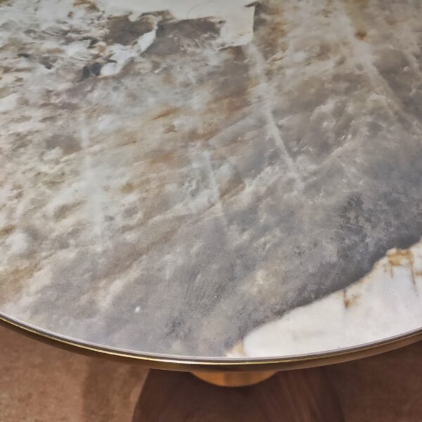 Metalllic Decorative Corner Table - Image 3