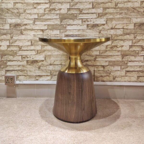 Metalllic Decorative Corner Table - Image 2