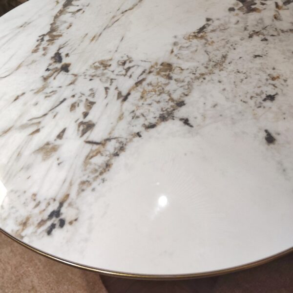 Metalllic Decorative Corner Table - Image 2
