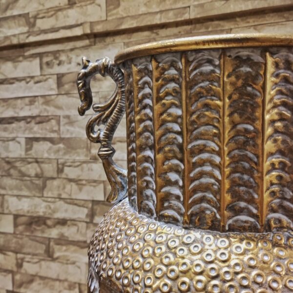 Full Metal Vintage Style Decorative Vase - Image 3