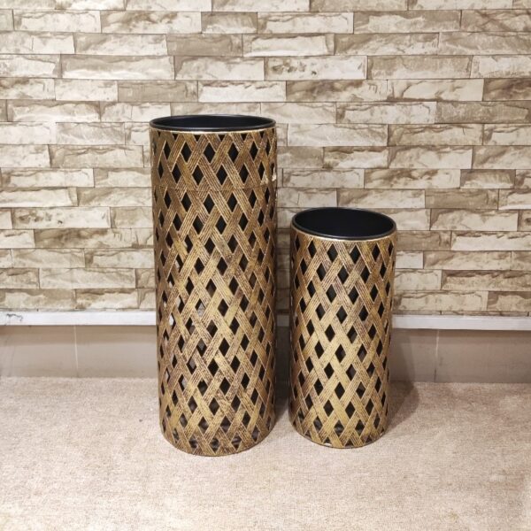 Full Metal Vintage Style Decorative Vase Set